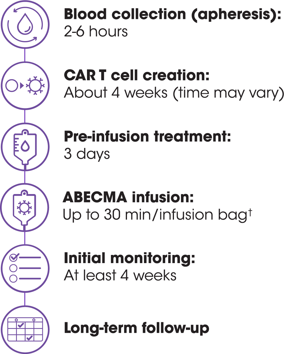 6 Steps of Abecma treatment process